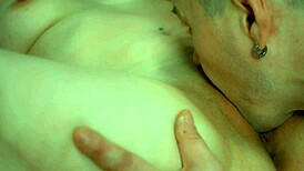 Hey, watch this prurient man lick his wench to a real orgasm!