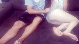 i count my stepsister's freckles, she gets horny, we masturbate together then fuck.