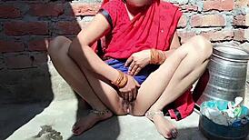 On a country ranch, a woman gets bent over for doggystyle anal fucking and muff diving.