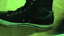 tall giantess clayman stomps on tiny figures in this huge fetish video.