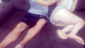 i count my stepsister's freckles, she gets horny, we masturbate together then fuck.