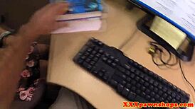 Pawnshop Teen Sucks Before Riding Hard Dick