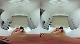 soaped up brunette girlfriend in czech vr