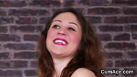 Frisky peach swallows all that jizz 😋