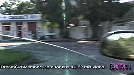 public flashing and pussy play with big tit sophomore