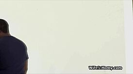 cheating wife blows tenant's big black cock after that relaxing massage 😈