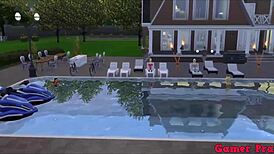 shippuden cap 3 madara pool party with tsunade