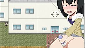 she tried to catch a pervert and ended up bound in hentai game humiliation