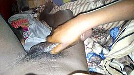 Hot handjob makes him cum