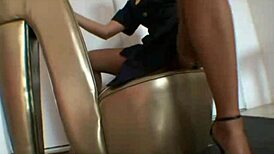 Hot and Sexy Amy Rocks Stewardess Uniform