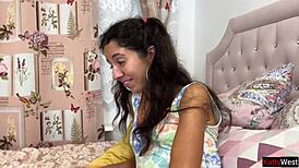 I’m Like, Let’s Fuck All Holes! While She Plays on Computer - Anal Creampie