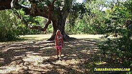 Smoking Hot Blonde Masturbates Outdoors with Wild Blowjob