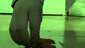 tall giantess clayman stomps on tiny figures in this huge fetish video.