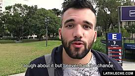 Yo, I'm turning this Latino gay teen into my personal sex servant outdoors.