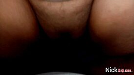 Emptying milk into Serena's pussy.