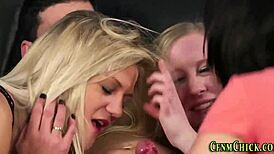 CFNM British Dominas Suck and Humiliate with Fierce Handjobs!