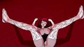 Huge ass, huge boobs hentai gets fucked hard