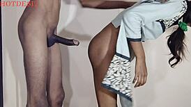 Hot Indian Desi Village Wife Enjoys Intimate Moments