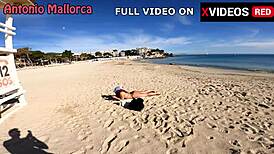 Picking up a submissive latina with big ass from the beach for rough sex