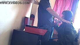 Damn! Watch this CCTV catch a secretary deepthroating the boss’s cock right at work.