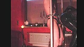 Rubbernurse Agnes Delivers Brutal Spanking and Severe Caning to Slave