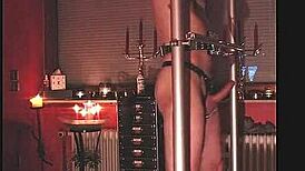 Rubbernurse Agnes Delivers Brutal Spanking and Severe Caning to Slave