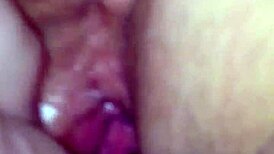 Finger fucking wife's wet pink pussy