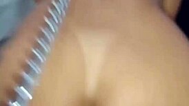 hey, that collared bitch served the guy with her ass, licked the cum, and left everything clean