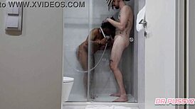 ebony luxury escort fucks client in motel bathroom 😏