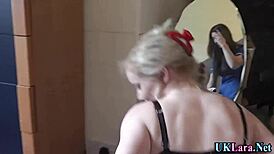 I’m So Thrilled Watching This British Nurse Suck a Huge Cock in Stockings