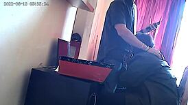 Damn! Watch this CCTV catch a secretary deepthroating the boss’s cock right at work.