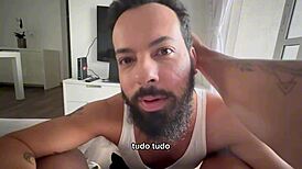 Bearded guy sucks 41 cocks in retro blowjob video