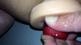 Intense action on the dildo with a great fulfillment