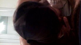 Amateur Brunette Devours Massive Cock in Steamy Sucking Session Part 1