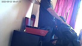 Damn! Watch this CCTV catch a secretary deepthroating the boss’s cock right at work.