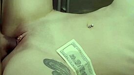 Pierced Babe Val Steele Bends Over for Sticky Creampie