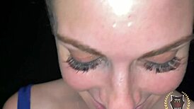 big boobed cougar aria khaide gives rome major a public blowjob