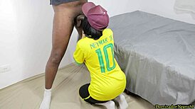 Crossdressing Gay Bottom Moans Loudly on Big Black Cock