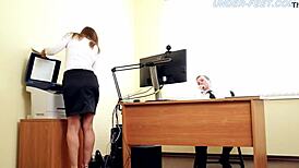 hey, wanna lick my feet under the desk at this russian office?