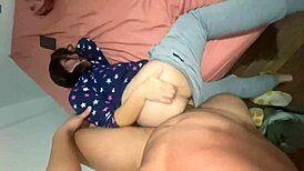 niece wanted to leave my room, so i pulled her pants, but seeing her big ass, i couldn't let her go