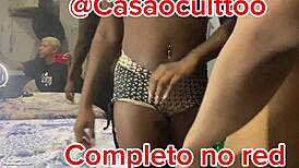 Marido Filma E Limpa Sua Esposa Ebony Com Cuckold
