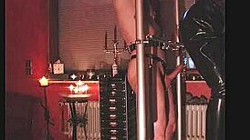 Rubbernurse Agnes Delivers Brutal Spanking and Severe Caning to Slave