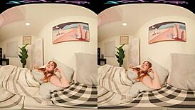 Vrallure the insatiable redhead masturbates