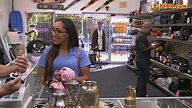 Amateur Babe Gets Nailed At The Pawnshop