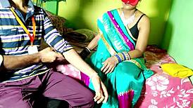 Bangladeshi coed fucks colleague teacher at home with creampie.