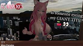 i love teasing you with my giant cat girl tits sexy vtuber titty fuck