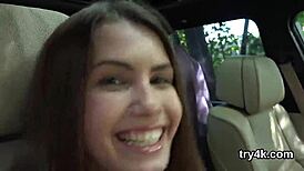 Natural Chick Sucks Penis in POV, Feels Pussy Penetrated Deeply