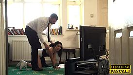 tattooed british submissive gets roughly fucked in domination scene