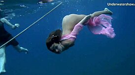 Are These Hot Teens In Bikinis Bathing Underwater In Tenerife Sea?