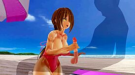 Big Ass Hentai Babe Squirts In Swimsuit Creampie